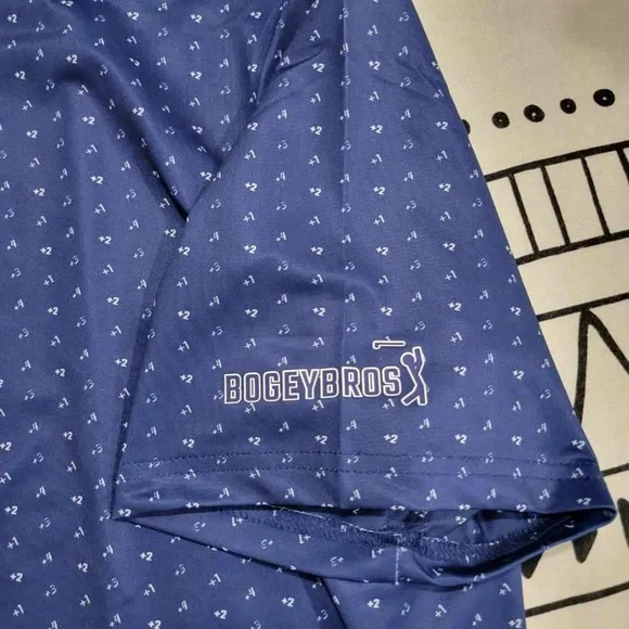 Men's Play Bad Look Good Par Golf Polo Shirt BogeyBros Blue Size S - Picture 6 of 11